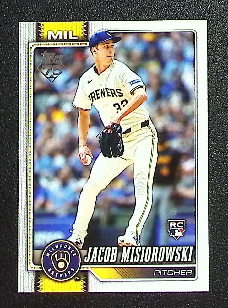 Jacob Misiorowski Rookie Card 2026 Topps #10 Milwaukee Brewers: Topps, Bowman, & Fanatics Baseball MLB Trading & Sports Cards, Sports Cards for Sale Near Me, World Series & Hall of Fame Players Memorabilia, Refractors, X-Fractors, Numbered, SP, SSP, Valuable Aucti