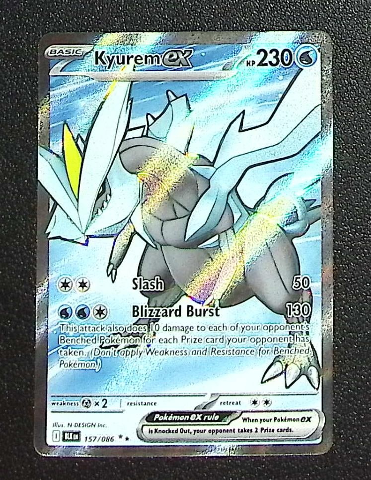 Pokemon Black Bolt Kyurem Ex Full Art Ultra Rare #157: Pokemon Trading Card Game Cards, Charizard, Pikachu, Mewtwo, Reverse Holo, Holo Rare, Secret Rare Cards, Full Art Cards, Eevee, Ultra Rare Card, Illustration Rare, Special Illustration Rare SIR