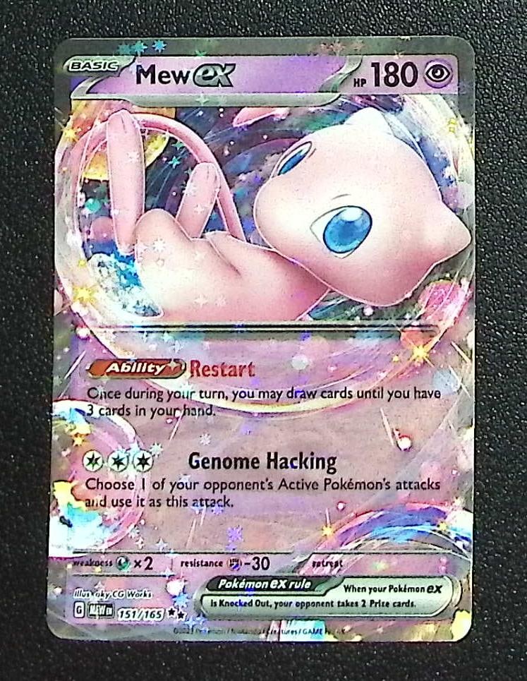 Pokemon Scarlet & Violet 151 Mew Ex Double Rare #151: Pokemon Trading Card Game Cards, Charizard, Pikachu, Mewtwo, Reverse Holo, Holo Rare, Secret Rare Cards, Full Art Cards, Eevee, Ultra Rare Card, Illustration Rare, Special Illustration Rare SIR
