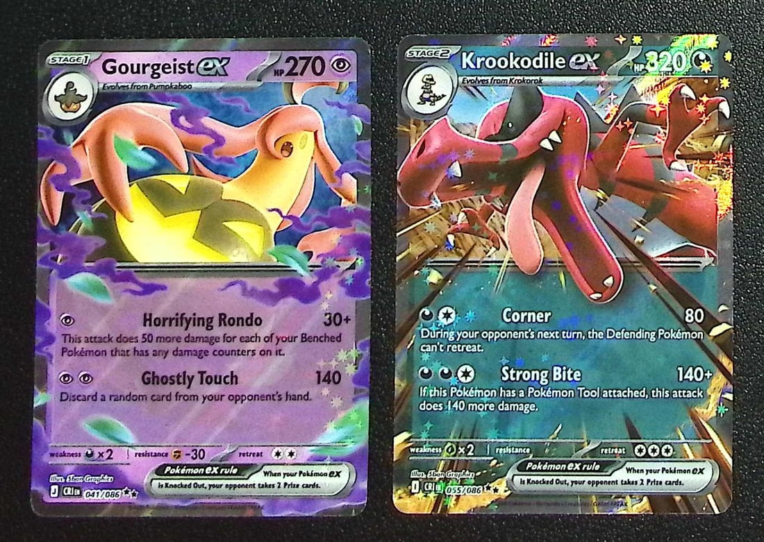 Lot of 2 Pokemon Chaos Rising Ex Double Rares. Gourgeist Ex #41 & Krookodile Ex #55: Pokemon Trading Card Game Cards, Charizard, Pikachu, Mewtwo, Reverse Holo, Holo Rare, Secret Rare Cards, Full Art Cards, Eevee, Ultra Rare Card, Illustration Rare, Special Illustration Rare SIR