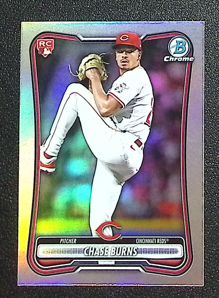 Chase Burns Red Rookie Logo 2026 Bowman Chrome #3 Cincinnati Reds: Pokemon Trading Card Game Cards, Charizard, Pikachu, Mewtwo, Reverse Holo, Holo Rare, Secret Rare Cards, Full Art Cards, Eevee, Ultra Rare Card, Illustration Rare, Special Illustration Rare SIR