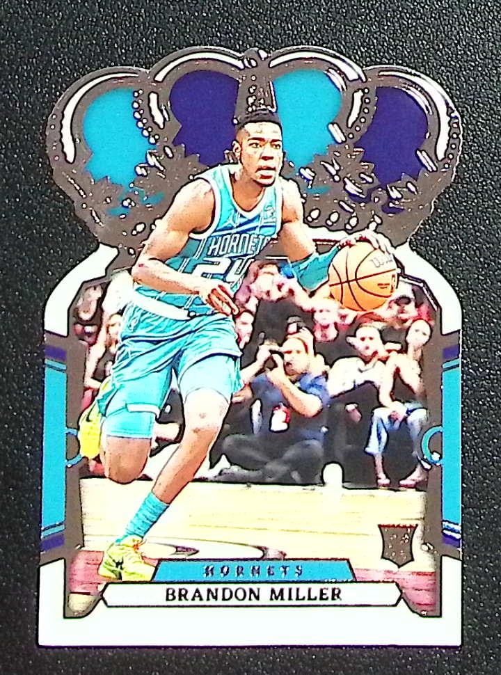 Brandon Miller Rookie Card 2023-24 Panini Crown Royale #94 Charlotte Hornets: Panini Select, Prizm, Mosaic, Contenders, Revolution, Phoenix, NBA Hoops, Rookie NFL Sports Trading Cards, Silver, SP, SSP, Wave Prizms, Numbered Cards, Basketball sports Cards for Sale Near Me, NBA C