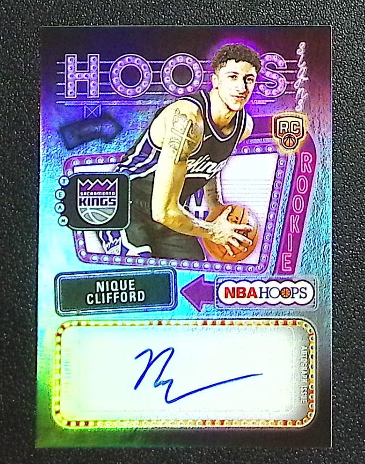 Nique Clifford Rookie Auto 2025-26 Topps NBA Hoops #HFS-NC Sacramento Kings: Topps & Bowman Basketball NBA Trading & Sports Cards, Sports Cards for Sale Near Me, Chrome, Refractor, SP, SSP, Valuable Auction Memorabilia Lots Sold On Line, NBA Championship & Hall of Fame Player 