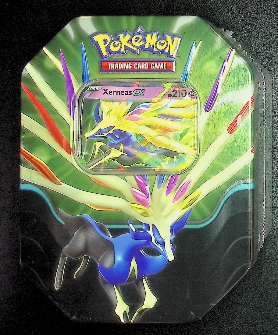 Pokemon Azure Legends Tin: 4 Booster Packs & 1 Foil Promo Card of Kyogre ex, Xerneas ex, or Dialga (1 of 2)