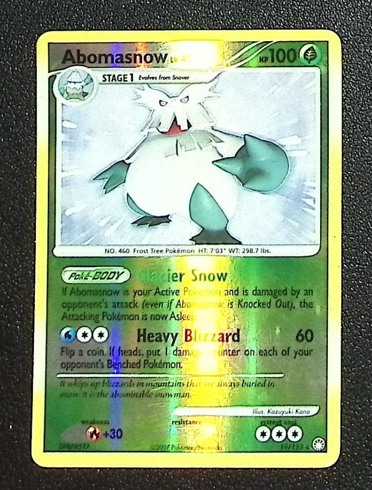 Pokemon Mysterious Treasures Abomasnow Reverse Holo #19 LP See Pics: Pokemon Trading Card Game Cards, Charizard, Pikachu, Mewtwo, Reverse Holo, Holo Rare, Secret Rare Cards, Full Art Cards, Eevee, Ultra Rare Card, Illustration Rare, Special Illustration Rare SIR