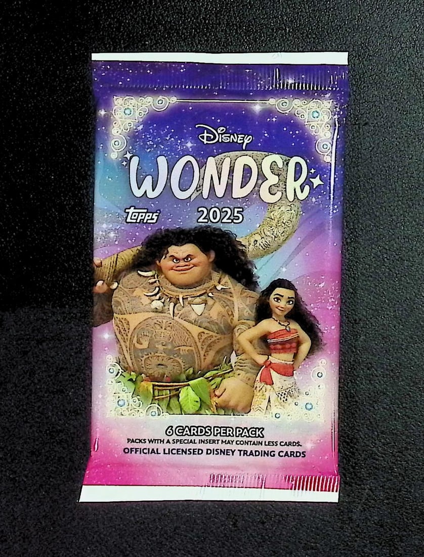 2025 Topps Disney Wonder Blaster Box Pack: Disney Topps Trading Cards of Movies & Television Shows, Refractors, Ray Waves, Numbered Rare Cards. Darth Vader, Luke Skywalker, Princess Leia, Mandalorian, Yoda, Grogu, Han Solo, Rebellion, Imperial