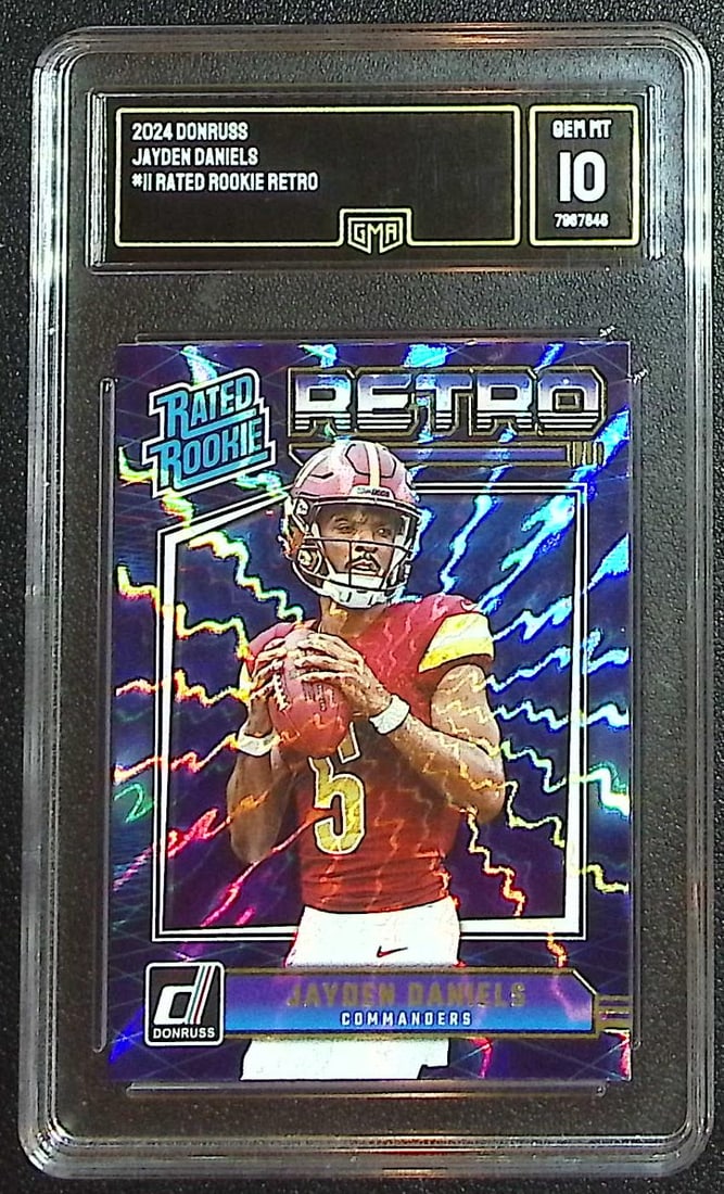 Jayden Daniels Rookie Card Retro 2024 Donruss #11 GMA 10 Washington Commanders (1 of 2)