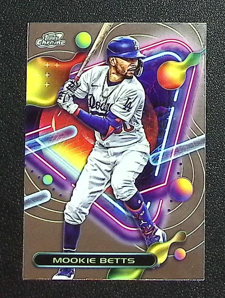 Mookie Betts 2023 Topps Cosmic Chrome #55 Los Angeles Dodgers: Panini, Donruss, & Donruss Optic Baseball MLB Trading & Sports Cards, Sports Cards for Sale Near Me, Prizm, Mosaic, Select, SP, SSP, Auction Memorabilia Lots for Sale On Line, World Series & Hall of F