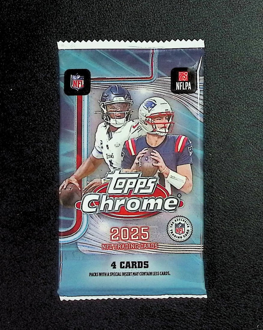 2025 Topps Chrome Football Blaster Box Pack: Topps Football NFL Trading & Sports Cards, Refractors, Prism Refractors, X-Fractors, Sports Cards for Sale Near Me, Super Bowl & Hall of Fame Players, Autographs, SP, SSP, Valuable Auction Memorabilia