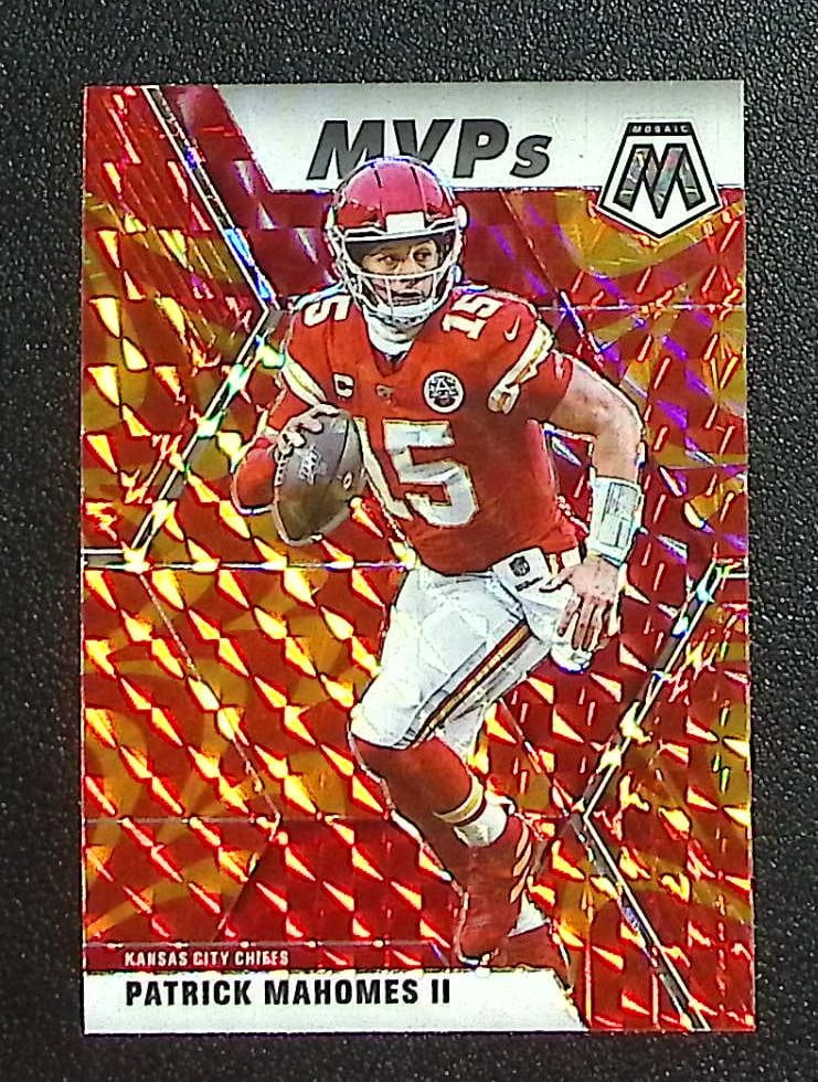 Patrick Mahomes Orange Reactive Prizm 2020 Mosaic #297 Kansas City Chiefs (1 of 2)