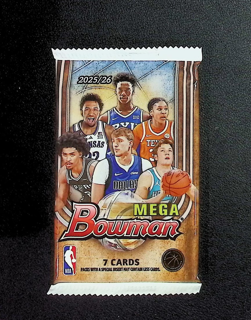 2025-26 Bowman Basketball Mega Box Pack - Cooper Flagg & Kon Knueppel Rookie Cards: Bowman Basketball NBA Trading & Sports Cards, Sports Cards for Sale Near Me, Champion and Hall of Fame Players, Auction Lots for Sale On Line