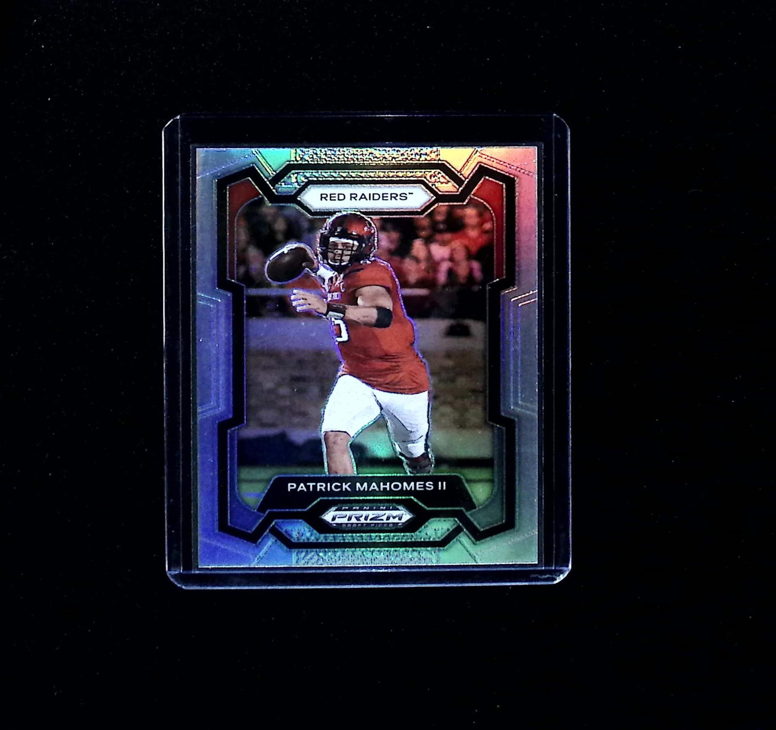 Patrick Mahomes Silver Prizm 2024 Panini Prizm Draft Picks #61 Texas Tech: Panini Select, Prizm, Mosaic, Contenders, Zenith, Phoenix, Illusions, Absolute, Rookie NFL Sports Trading Cards, SP, SSP, Cards, Football Cards for Sale Near Me, Superbowl & Hall of Fame Player Cards,