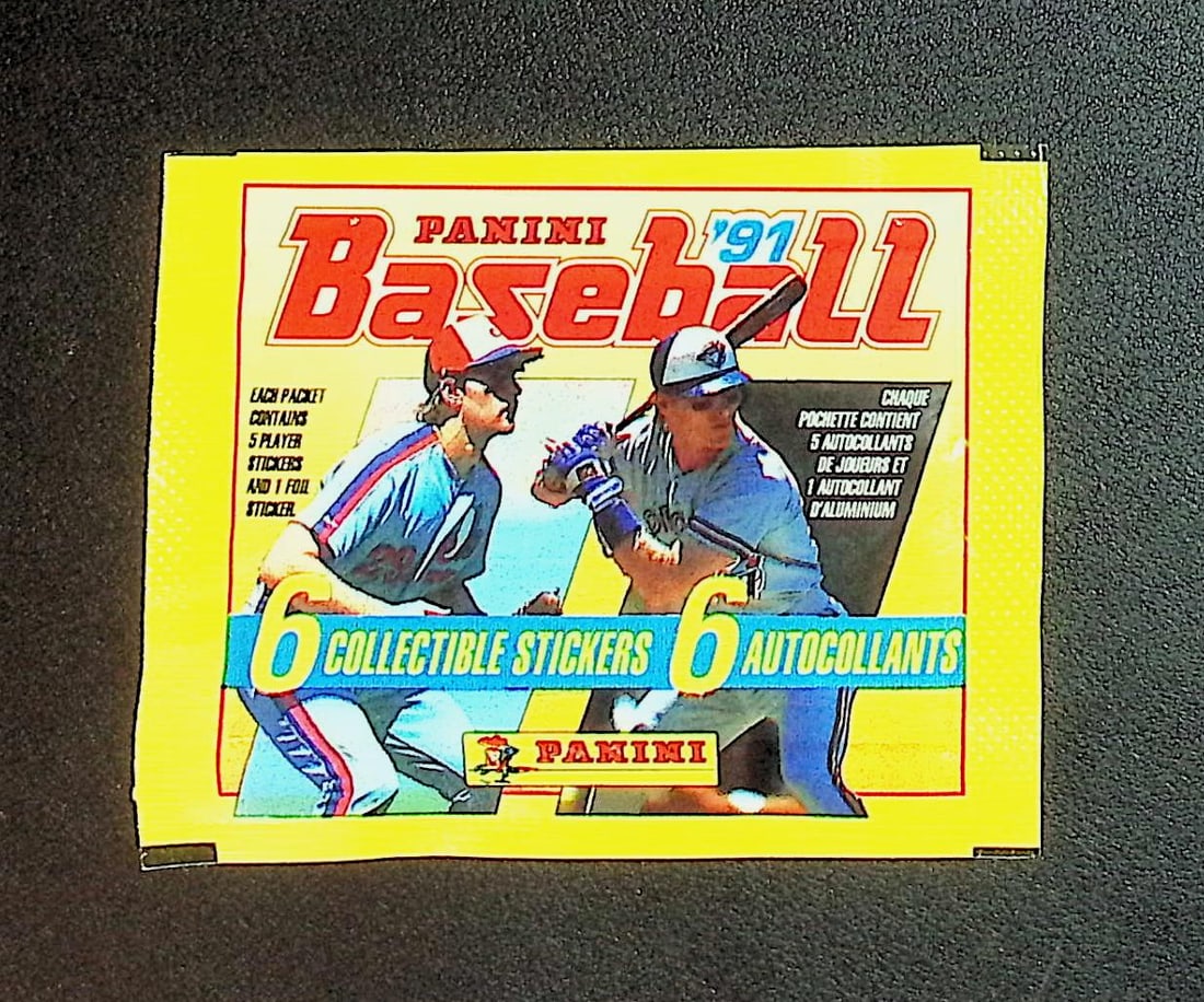 1991 Panini Baseball Sticker Retail Box Pack - 1 Foil in every Pack (1 of 1)