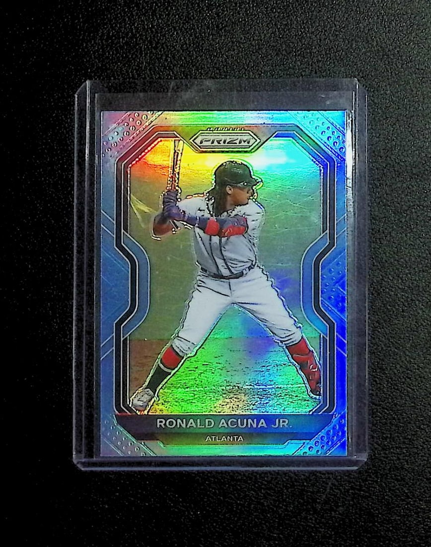 Ronald Acuna Jr. Carolina Blue Prizm 2021 Panini Prizm #7 Atlanta Braves: Panini Baseball MLB Trading & Sports Cards, Sports Cards for Sale Near Me, Prizm, Mosaic, Select, SP, SSP, Auction Memorabilia Lots for Sale On Line, World Series & Hall of Fame Players