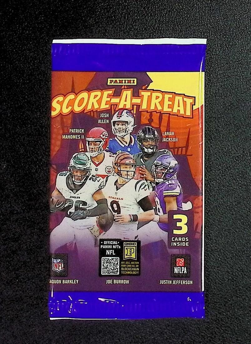 2025 Panini Score A Treat Football Cards Retail Pack, Sports Cards Cam Ward, Travis Hunter, Shedeur: Panini Football NFL Trading & Sports Card, Sports Cards for Sale Near Me, Rookie Cards in this Set are CJ Stroud, Bijan robinson, Bryce Young, Jordan Addison, Jaxson Smith-Njigba, Auction Memorabilia 