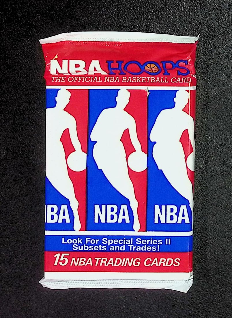 1990 NBA Hoops SERIES 2 Vintage Basketball Cards Retail Box Pack New Factory Sealed: Vintage Valuable Basketeball NBA Trading & Sports Cards Sold On Line, Michael Jordan, Chicago Bulls, David Robinson Rookie Card, Shawn Kemp Rookie Card, Magic Johnson, Larry Bird, Tim Hardaway RC, Old