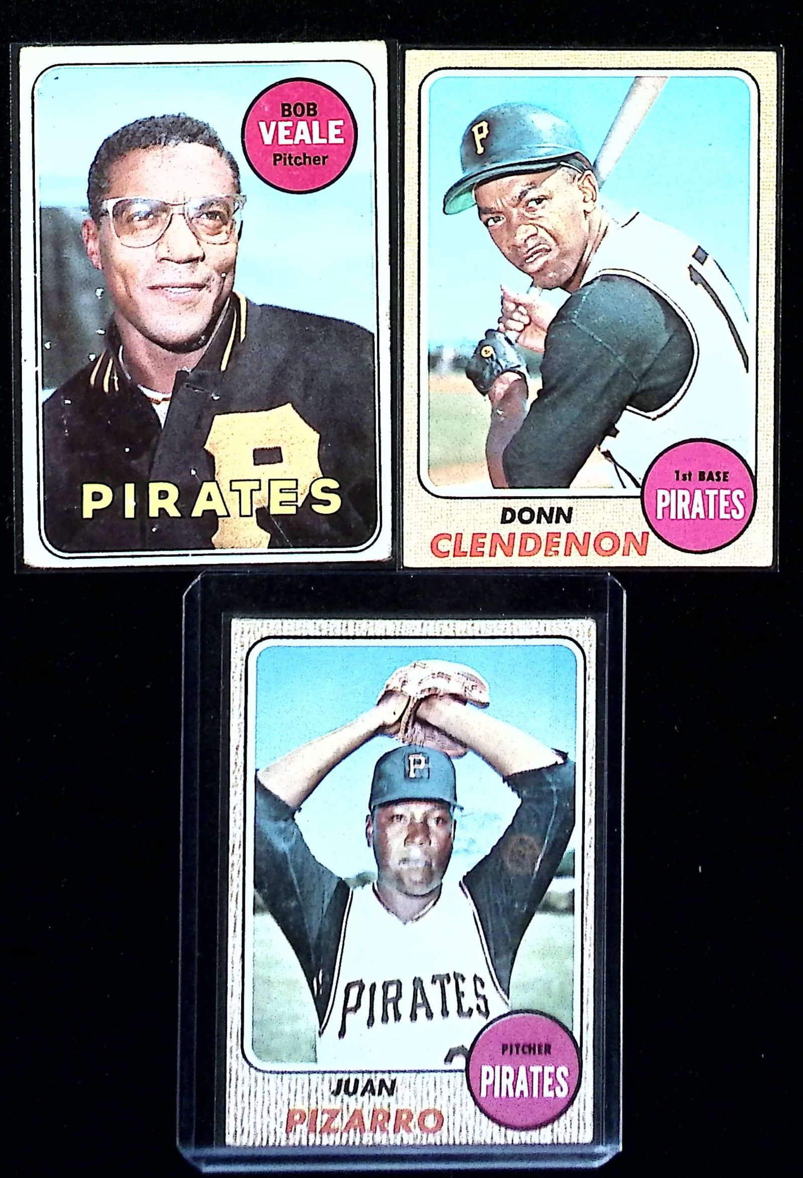 Vintage Pirate Baseball Old Timer Lot Topps 1960's Low Grade (1 of 2)