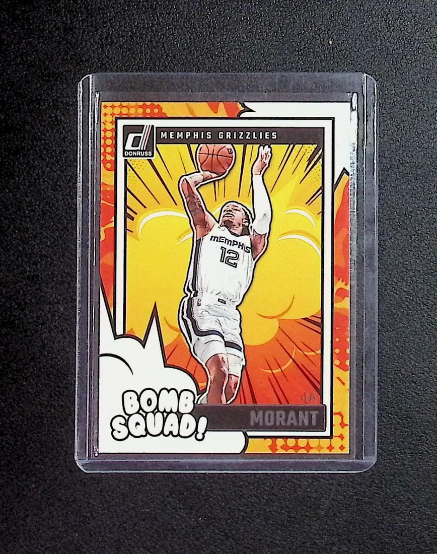 Ja Morant Bomb Squad 2024-25 Donruss #3 Memphis Grizzlies: Panini Select, Prizm, Mosaic, Contenders, Revolution, Phoenix, NBA Hoops, Rookie NFL Sports Trading Cards, Silver, SP, SSP, Wave Prizms, Numbered Cards, Basketball sports Cards for Sale Near Me, NBA C