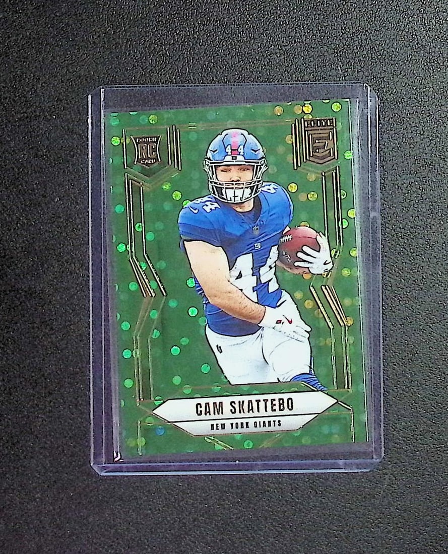 Cam Skattebo Rookie Green Disco 2025 Donruss Elite #153 New York Giants: Panini Select, Prizm, Mosaic, Contenders, Zenith, Phoenix, Illusions, Absolute, Rookie NFL Sports Trading Cards, SP, SSP, Cards, Football Cards for Sale Near Me, Superbowl & Hall of Fame Player Cards,