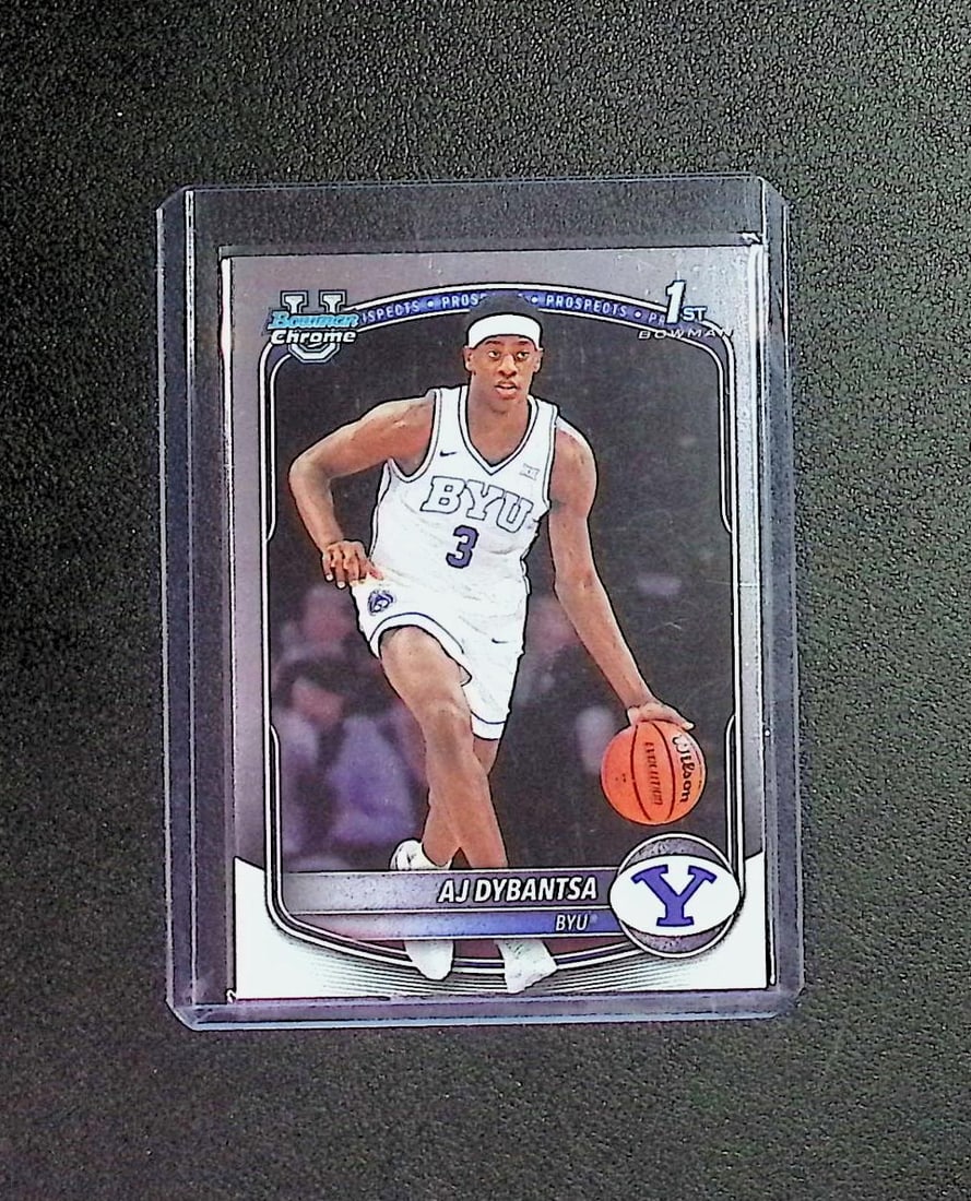 AJ Dybantsa 1st Bowman 2025-26 Bowman Chrome #BCP-1: Topps Basketball NBA Trading & Sports Cards, Sports Cards for Sale Near Me, Chrome, Refractor, SP, SSP, Valuable Auction Memorabilia Lots Sold On Line, NBA Championship & Hall of Fame Player Cards