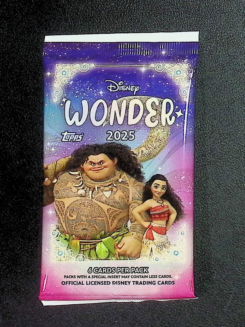 2025 Topps Disney Wonder Blaster Box Pack: Disney Topps Trading Cards of Movies & Television Shows, Refractors, Ray Waves, Numbered Rare Cards. Darth Vader, Luke Skywalker, Princess Leia, Mandalorian, Yoda, Grogu, Han Solo, Rebellion, Imperial