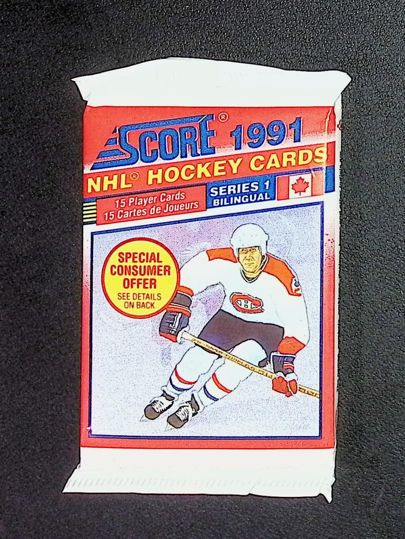 1991 Score Bi-Lingual Series 1 Vintage Hockey Cards Retail Box Pack Sports Cards (1 of 1)