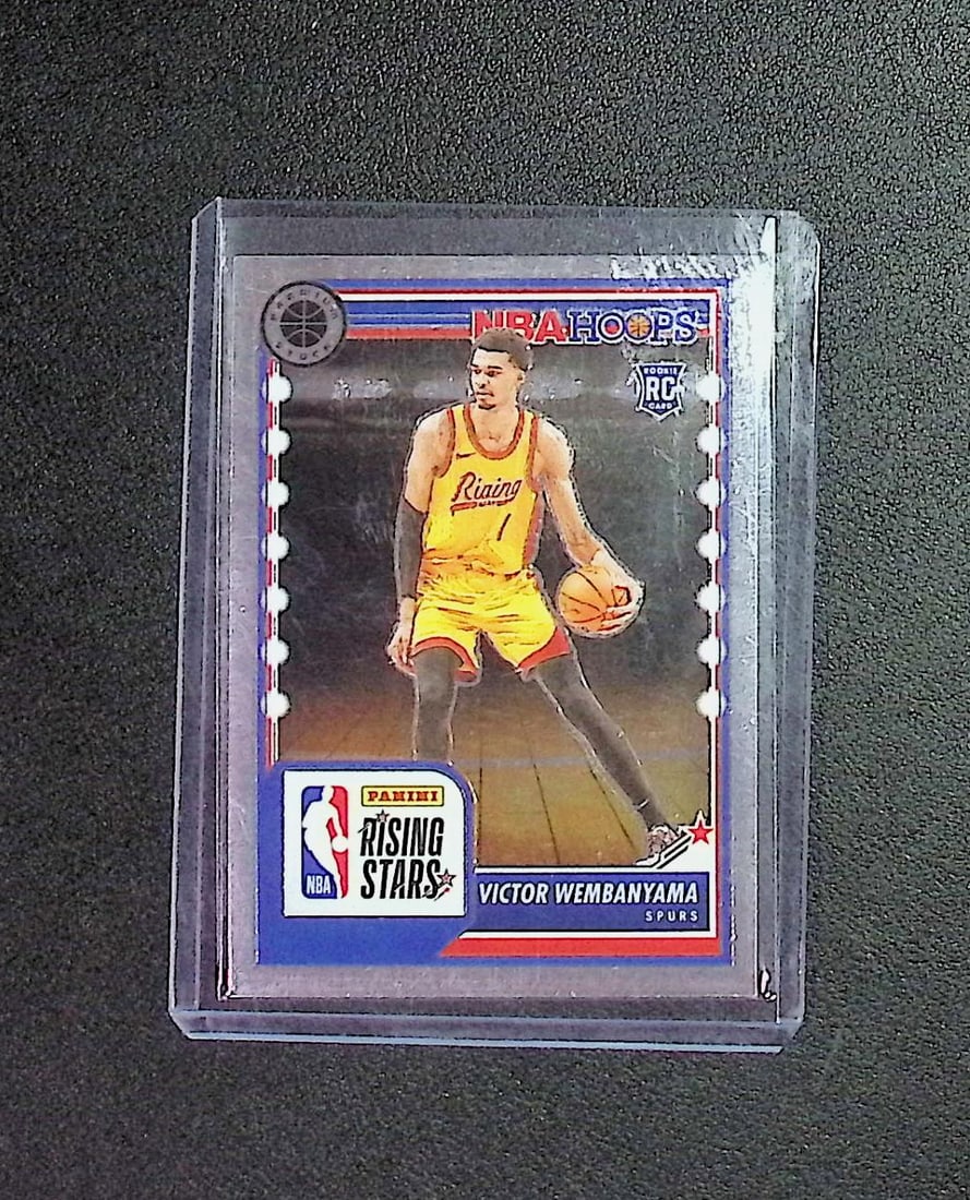 Victor Wembanyama Rookie Card Rising Stars 2023-24 Premium Stock #282 Spurs: Panini Select, Prizm, Mosaic, Contenders, Revolution, Phoenix, NBA Hoops, Rookie NFL Sports Trading Cards, Silver, SP, SSP, Wave Prizms, Numbered Cards, Basketball sports Cards for Sale Near Me, NBA C