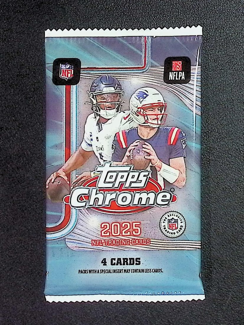 2025 Topps Chrome Football Blaster Box Pack (1 of 1)