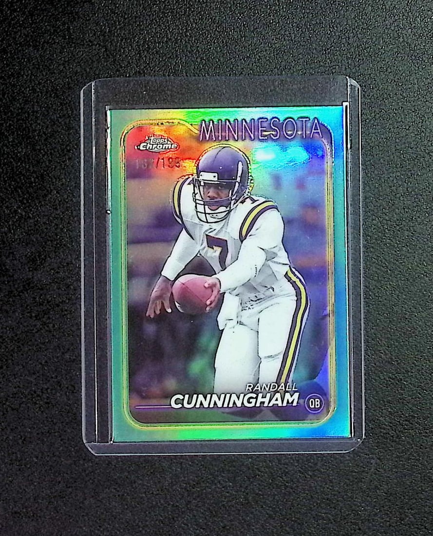Randall Cunningham Aqua Refractor /199 2024 Topps Chrome #115 Minnesota Vikings: Topps Football NFL Trading Sports Cards, Sports Cards for Sale Near Me, Super Bowl & Hall of Fame Player Cards, Resurgence, Composite, SP, SSP, Valuable Auction Memorabilia Lots For Sale On Line