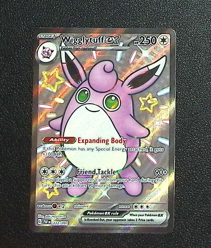 Pokemon Paldean Fates Wigglytuff Shiny Ultra Rare #222: Pokemon Trading Card Game Cards, Charizard, Pikachu, Mewtwo, Reverse Holo, Holo Rare, Secret Rare Cards, Full Art Cards, Eevee, Ultra Rare Card, Illustration Rare, Special Illustration Rare SIR
