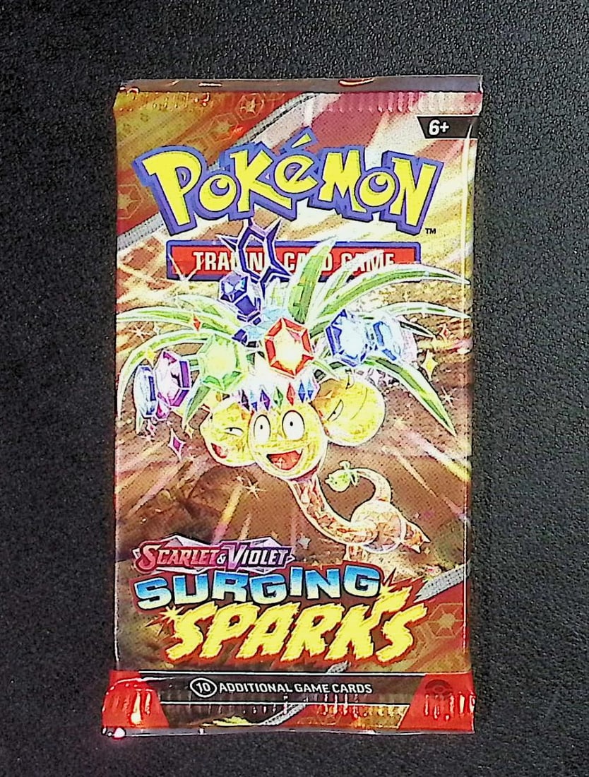 Pokemon Scarlet & Violet Surging Sparks 10 Card TCG Booster Pack, Charizard, Pikachu, Holo: Pokemon Trading Card Game Cards, Charizard, Pikachu, Mewto, EX, Referse Holo, Holo Rare Cards, Secret Rare Cards, Full Art Cards, Evee, 3 Stars Ultra Rare Cards, Double Rare, Illustration Rare, Specia