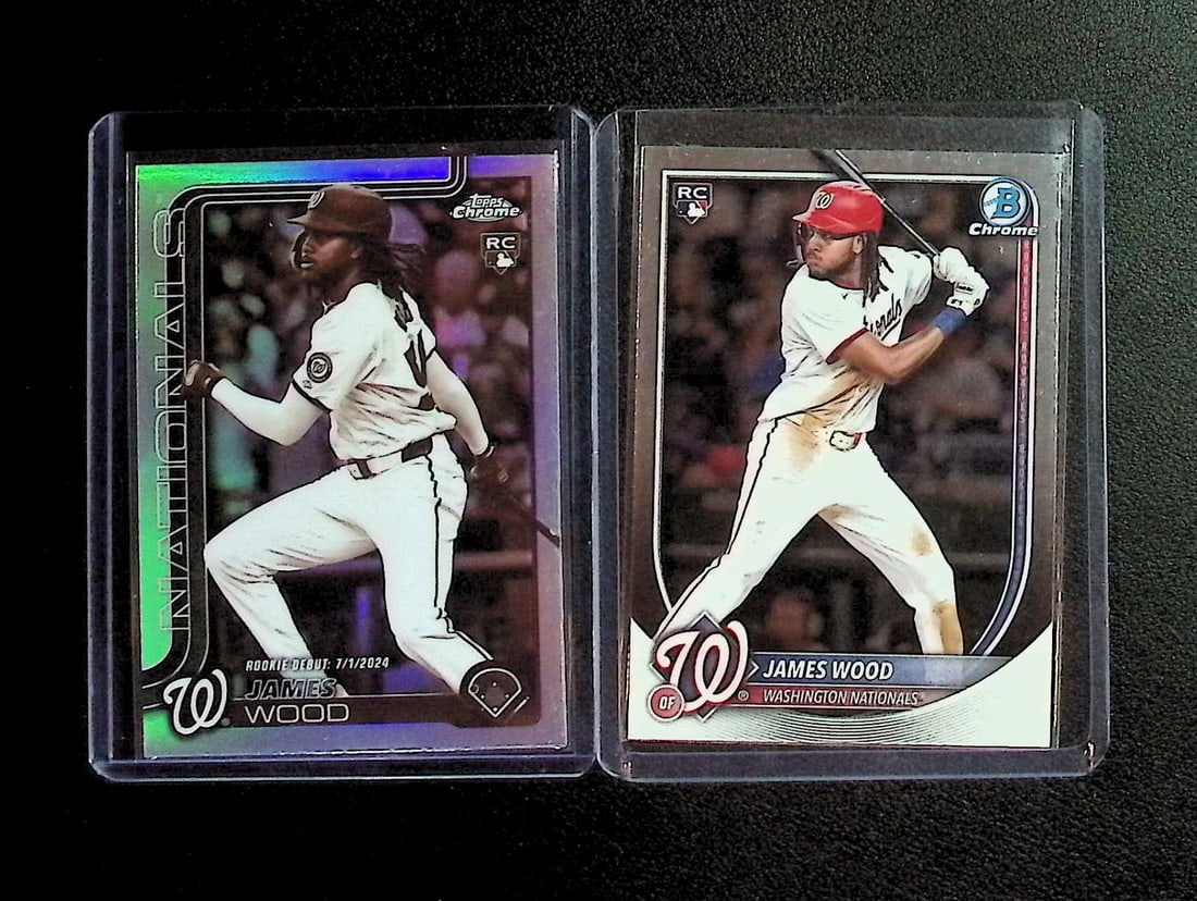 James Wood Sepia Refractor Rookie Card & Bowman Chrome Rookie Card: Topps, Bowman, & Fanatics Baseball MLB Trading & Sports Cards, Sports Cards for Sale Near Me, World Series & Hall of Fame Players Memorabilia, Refractors, X-Fractors, Numbered, SP, SSP, Valuable Aucti