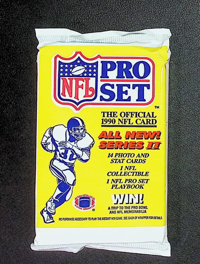 1990 Pro-Set Series 2 Vintage Football Card Factory Sealed Retail Box, Wax Pack: Pro-Set Vintage Football NFL Trading & Sports Cards, Old Sports Cards for Sale on Line, Super Bowl and Hall of Fame Players, Valuable Auction Lots for Sale On Line, Rookie Cards, Pro Set Santa Claus, 