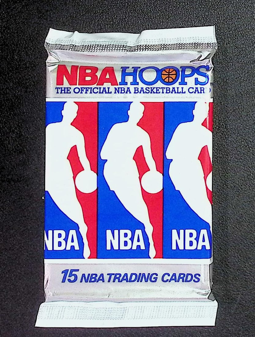1990 NBA Hoops SERIES 1 Vintage Basketball Cards Retail Box Pack New Factory Sealed: Vintage Valuable Basketeball NBA Trading & Sports Cards Sold On Line, Michael Jordan, Chicago Bulls, David Robinson Rookie Card, Shawn Kemp Rookie Card, Magic Johnson, Larry Bird, Tim Hardaway RC, Old