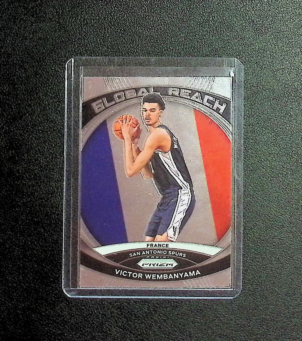 Victor Wembanyama Rookie Card Global Reach 2023-24 Panini Prizm #2 Spurs: Panini Select, Prizm, Mosaic, Contenders, Revolution, Phoenix, NBA Hoops, Rookie NFL Sports Trading Cards, Silver, SP, SSP, Wave Prizms, Numbered Cards, Basketball sports Cards for Sale Near Me, NBA C