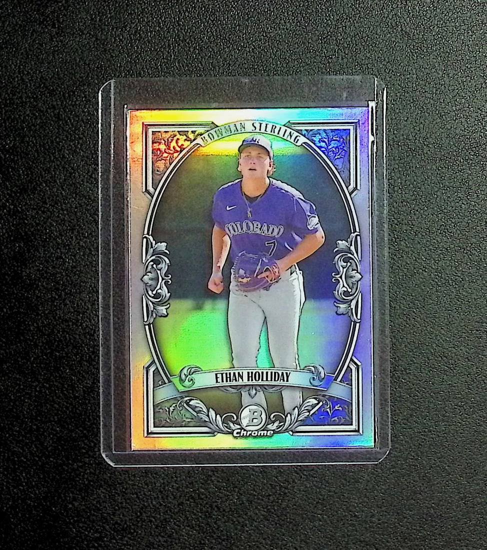 Ethan Holiday Bowman Sterling 2026 Bowman Chrome #BST-11 Colorado Rockies: Bowman Baseball MLB Trading & Sports Cards, Sports Cards for Sale Near Me, World Series & Hall of Fame Players, SP, SSP, Chrome, 1st Bowman, Auction Memorabilia Lots Sold On Line