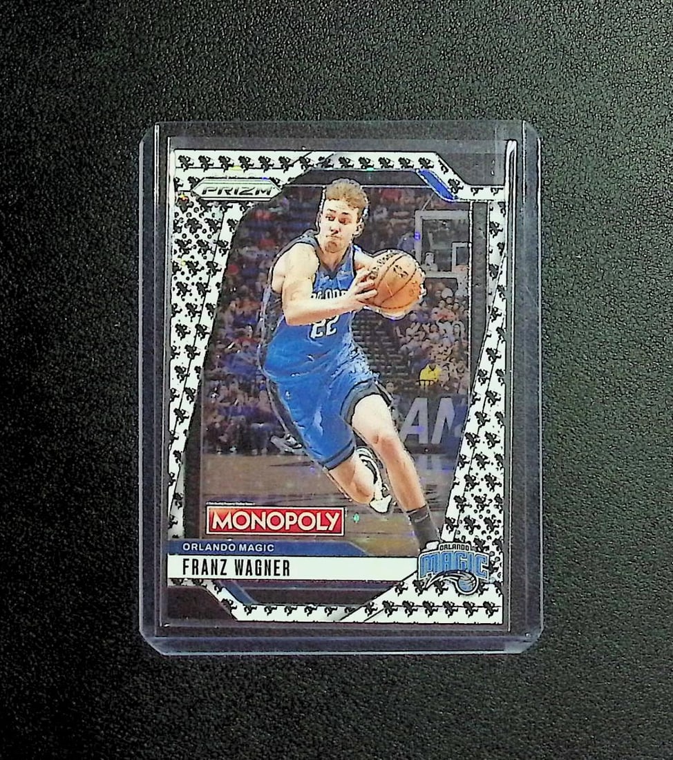 Franz Wagner Black & White Monopoly Man 2024-25 Panini Prizm Monopoly #47 Mavericks: Panini Select, Prizm, Mosaic, Contenders, Revolution, Phoenix, NBA Hoops, Rookie NFL Sports Trading Cards, Silver, SP, SSP, Wave Prizms, Numbered Cards, Basketball sports Cards for Sale Near Me, NBA C