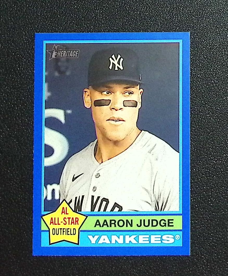 Aaron Judge Blue Border 2025 Topps Heritage #380 New York Yankees: Topps, Bowman, & Fanatics Baseball MLB Trading & Sports Cards, Sports Cards for Sale Near Me, World Series & Hall of Fame Players Memorabilia, Refractors, X-Fractors, Numbered, SP, SSP, Valuable Aucti