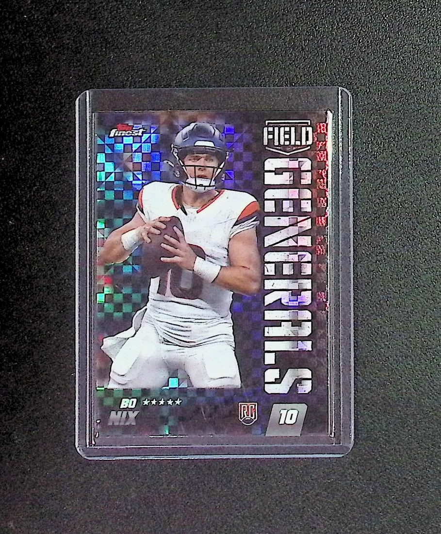 Bo Nix Rookie Card X-Fractor 2024 Topps Finest #FG-21 Denver Broncos: Topps Football NFL Trading Sports Cards, Sports Cards for Sale Near Me, Super Bowl & Hall of Fame Player Cards, Resurgence, Composite, SP, SSP, Valuable Auction Memorabilia Lots For Sale On Line