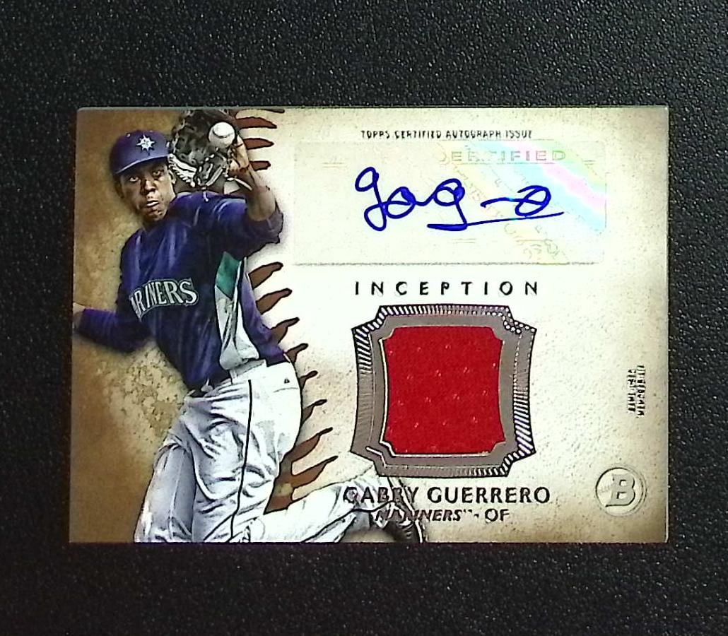 Gabby Guerrero Patch Auto 2015 Bowman Inception #IAR-GG: Topps, Bowman, & Fanatics Baseball MLB Trading & Sports Cards, Sports Cards for Sale Near Me, World Series & Hall of Fame Players Memorabilia, Refractors, X-Fractors, Numbered, SP, SSP, Valuable Aucti