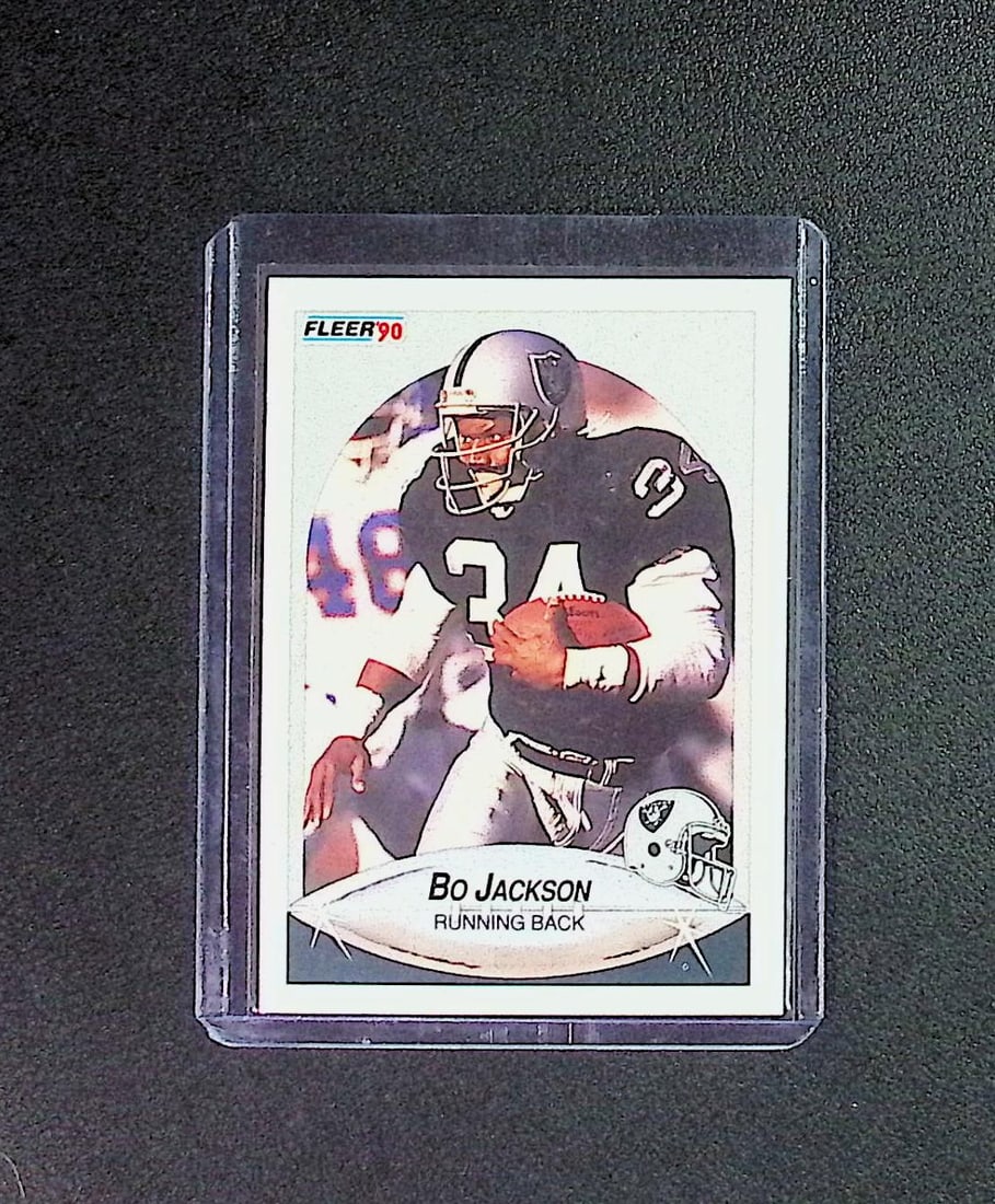 Bo Jackson 1990 Fleer #256: Fleer Football NFL Trading Cards, Old Sports Cards for Sale Near Me, Hall of Fame & Super Bowl Player Cards, Auction Memorabilia Lots for Sale on Line