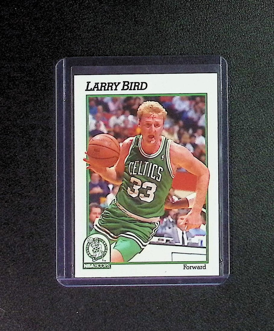 Larry Bird 1991-92 NBA Hoops #9 Boston Celtics: NBA Hoops Basketball Trading & Sports Cards, Sports Cards for Sale Near Me, Chrome, Refractor, SP, SSP, Valuable Auction Memorabilia Lots Sold On Line, NBA Championship & Hall of Fame Player Cards