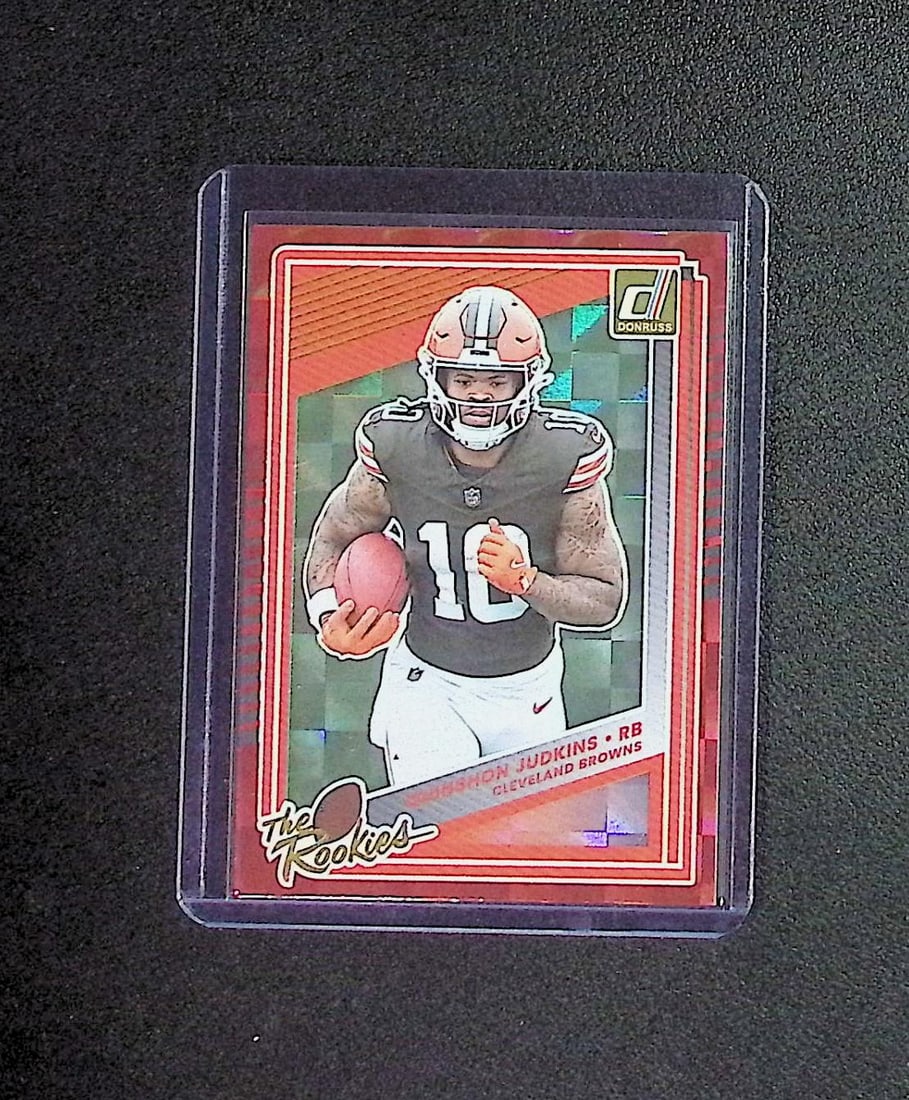 Quishon Judkins The Rookies 2025 Donruss #26 Cleveland Browns: Panini, Donruss Optic, & Donruss Select, Prizm, Mosaic, Contenders, Zenith, Phoenix, Illusions, Absolute, Rookie NFL Sports Trading Cards, SP, SSP, Cards, Football Cards for Sale Near Me, Superbowl & 