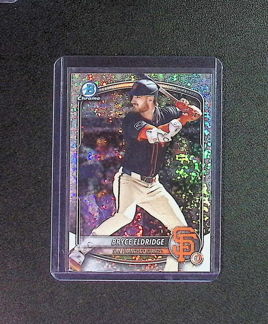 Bryce Eldridge Mini Diamond Refractor 2025 Bowman Chrome #BCP-180 Giants (1 of 2)
