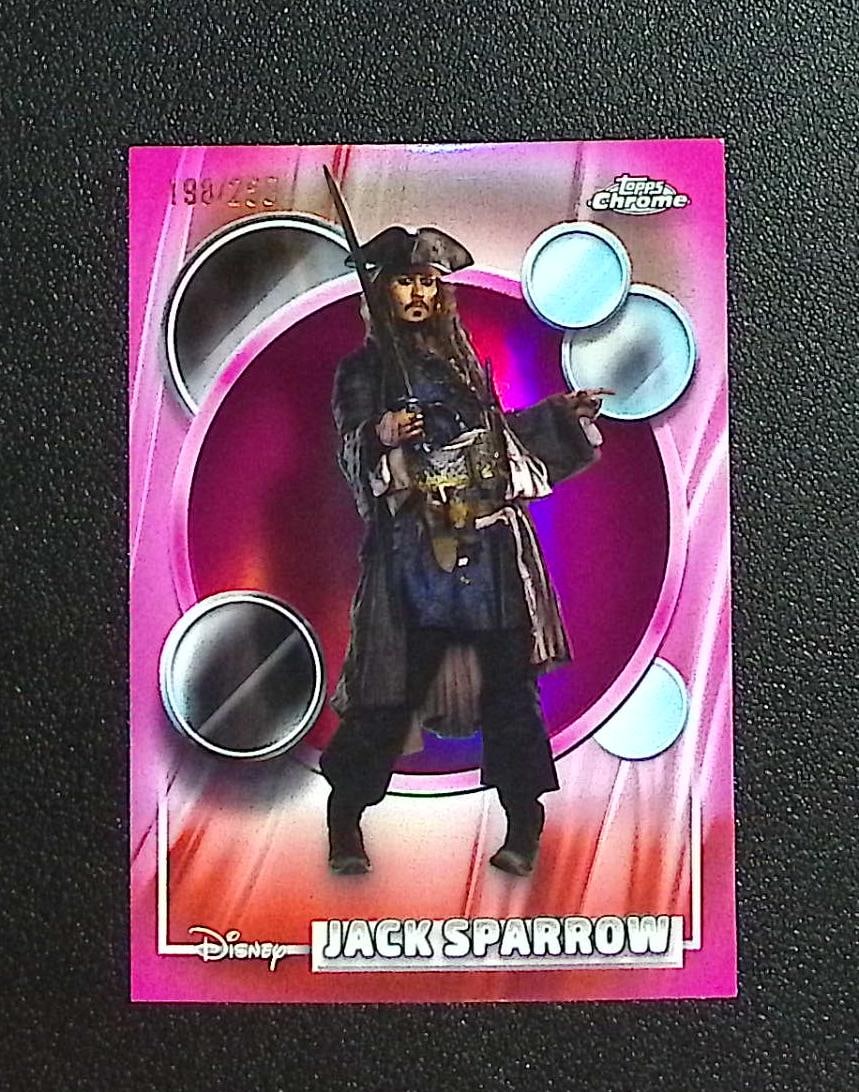 Jack Sparrow Pink Refractor /250 2026 Topps Chrome Disney #14 (1 of 2)