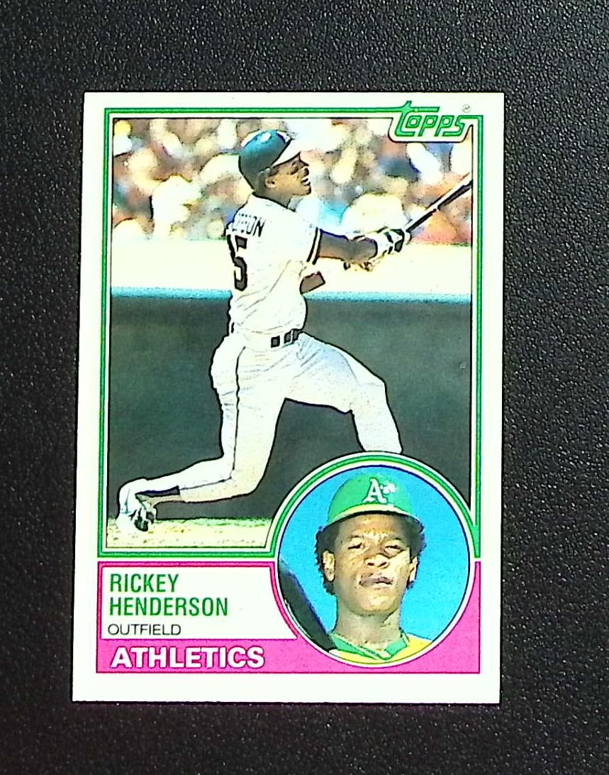 Rickey Henderson 1983 Topps #180 Oakland Athletics: Topps, Bowman, & Fanatics Baseball MLB Trading & Sports Cards, Sports Cards for Sale Near Me, World Series & Hall of Fame Players Memorabilia, Refractors, X-Fractors, Numbered, SP, SSP, Valuable Aucti