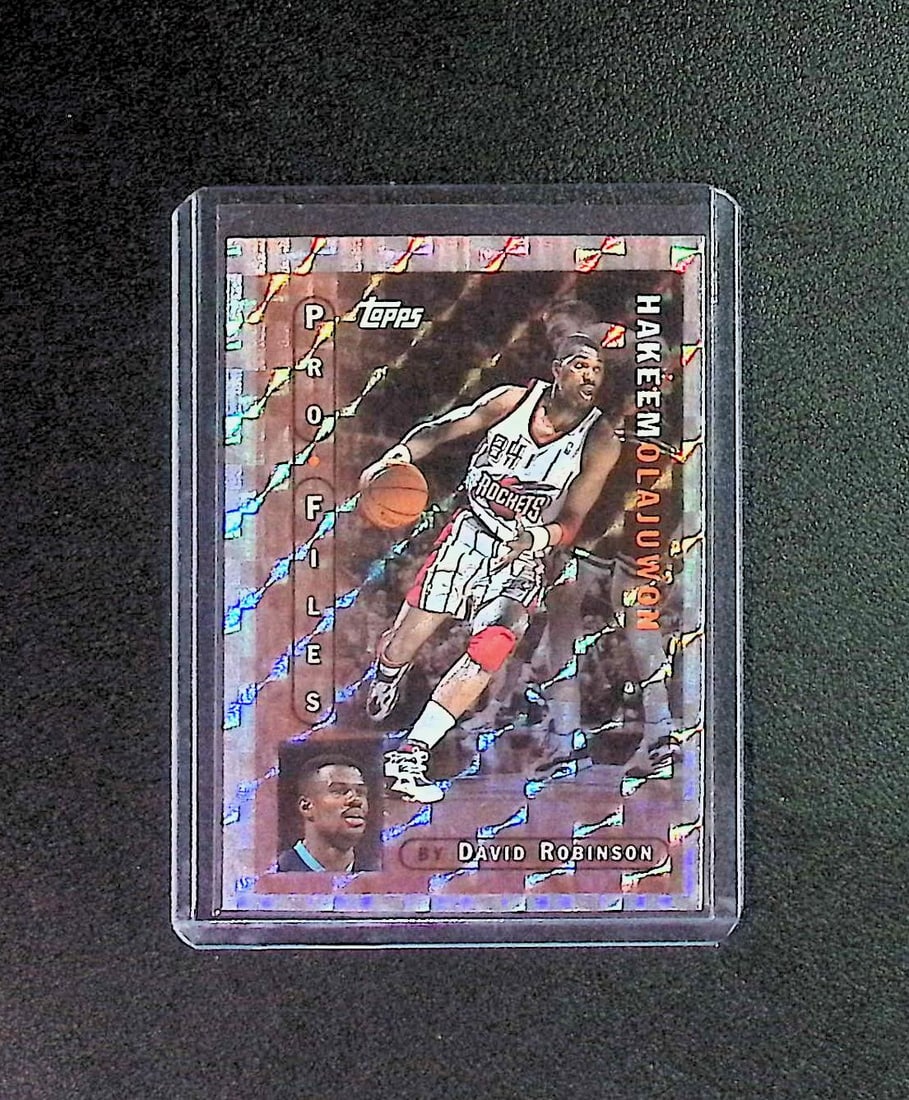 Hakeem Olajuwon Profiles By David Robinson 1996-97 Topps #PF-19: Topps & Bowman Basketball NBA Trading & Sports Cards, Sports Cards for Sale Near Me, Chrome, Refractor, SP, SSP, Valuable Auction Memorabilia Lots Sold On Line, NBA Championship & Hall of Fame Player 