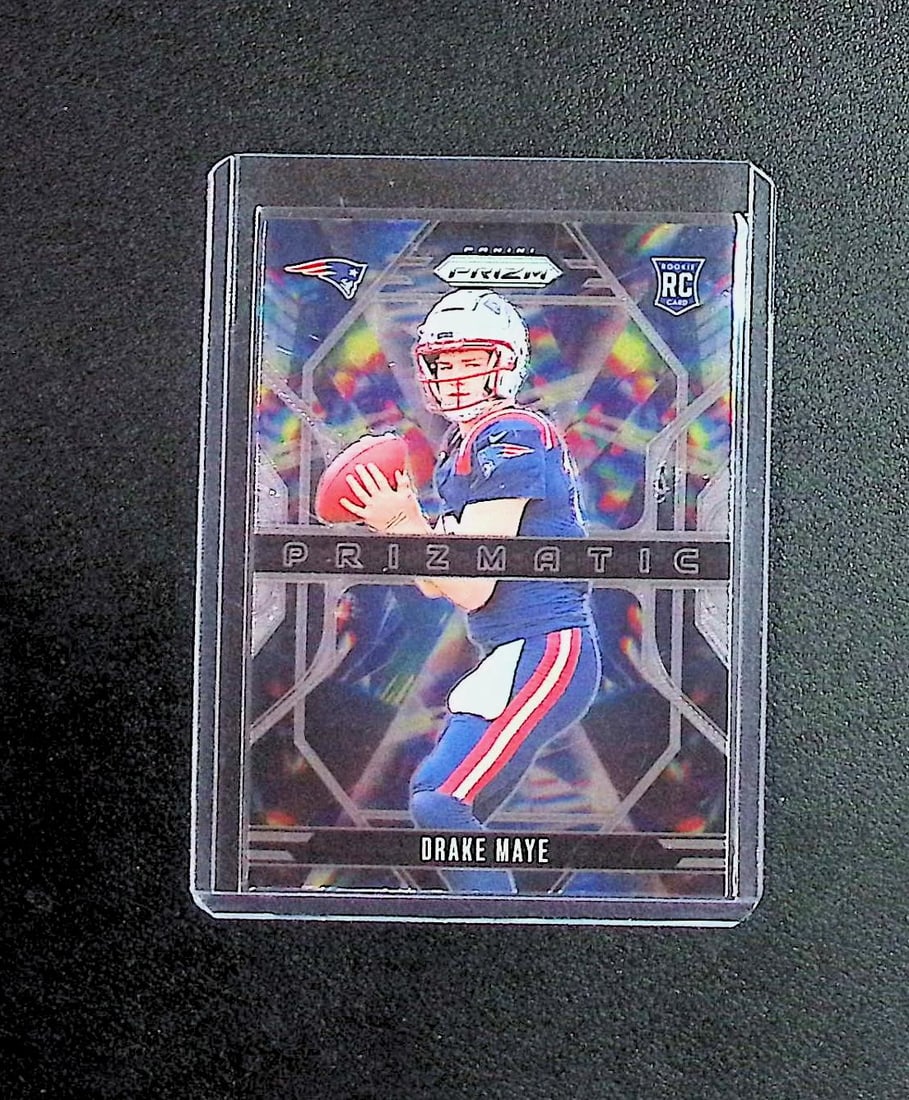 Drake Maye Rookie Card Prizmatic 2024 Panini Prizm #2 New England Patriots: Panini, Donruss Optic, & Donruss Select, Prizm, Mosaic, Contenders, Zenith, Phoenix, Illusions, Absolute, Rookie NFL Sports Trading Cards, SP, SSP, Cards, Football Cards for Sale Near Me, Superbowl & 