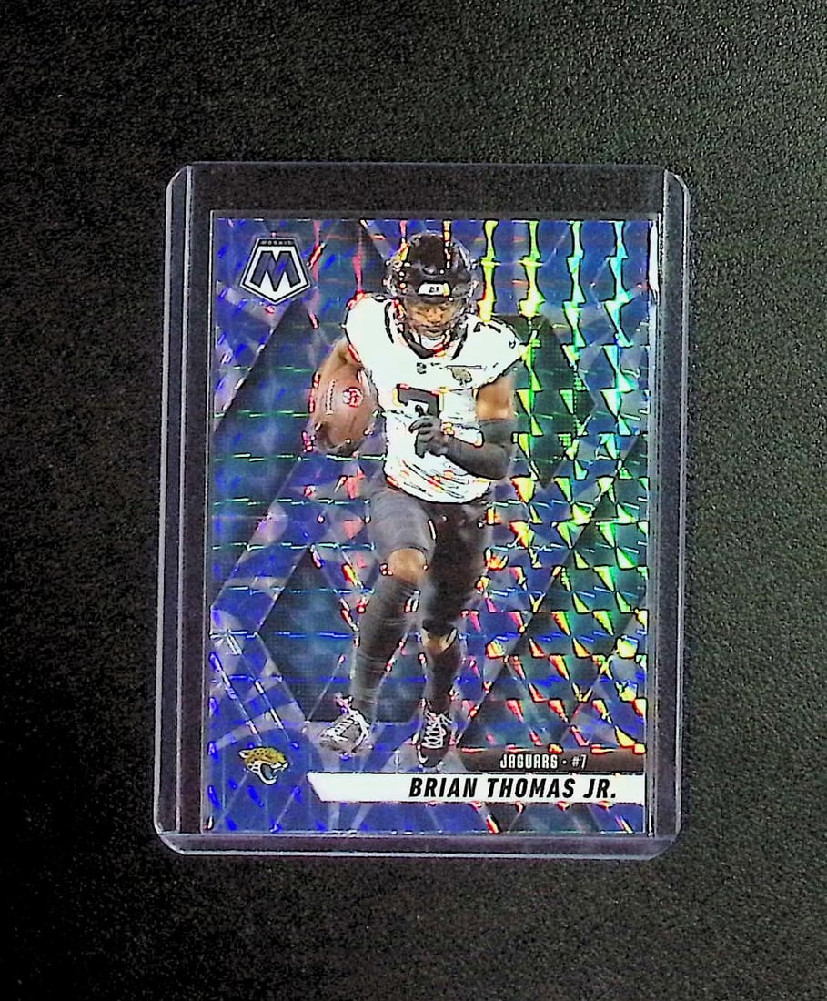Brian Thomas Jr. Reactive Blue Prizm 2025 Panini Mosaic #108 Jaguars: Panini, Donruss Optic, & Donruss Select, Prizm, Mosaic, Contenders, Zenith, Phoenix, Illusions, Absolute, Rookie NFL Sports Trading Cards, SP, SSP, Cards, Football Cards for Sale Near Me, Superbowl & 