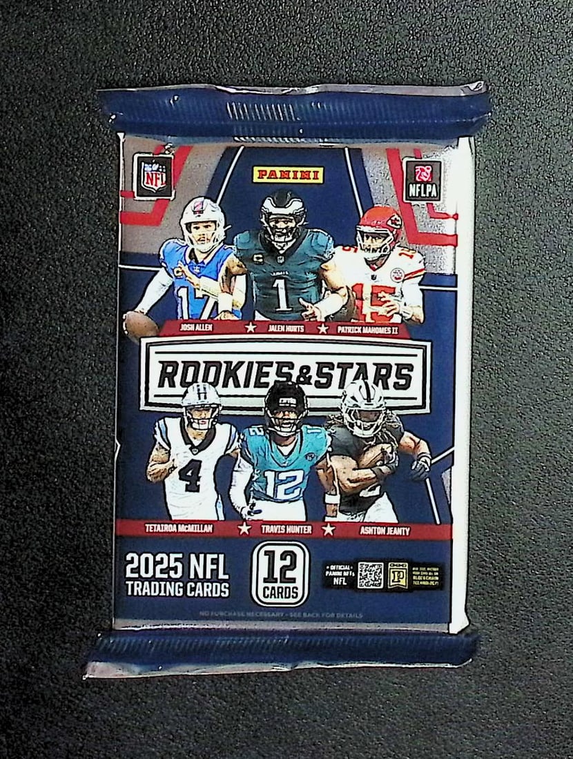 2025 Panini Rookies & Stars Football BLASTER BOX PACK Jaxson Dart, Travis Hunter, Emeka Egbuka: Panini Rookie Football NFL Trading & Sports Cards, Rookie Cards in This Set areJaxson Dart, Travis Hunter, Emeka Egbuka Football & Sports Cards for Sale Near Me, Silver, Wave, Autographs, SP, SSP, Num